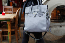 Load image into Gallery viewer, Girona Grey Leather Tote Bag
