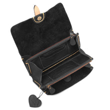 Load image into Gallery viewer, ISANDO BLACK LEATHER PURSE