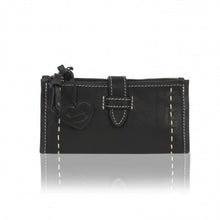 Load image into Gallery viewer, Butterfly Handmade Leather Purse, Zipped Leather Purse