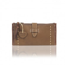 Load image into Gallery viewer, Butterfly Handmade Leather Purse, Zipped Leather Purse