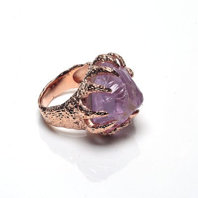 PINK AMETHYST JELLY FISH RING