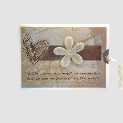 FLOWER GIVE AND PASS ON GREETING CARD