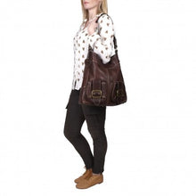 Load image into Gallery viewer, Petrolina Handmade Leather Shoulder, Slouchy, Hobo Bag
