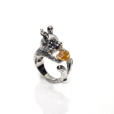 CITRINE BUNNY RING