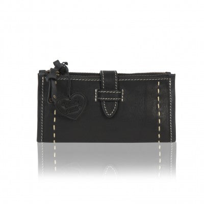 Butterfly Handmade Leather Purse, Zipped Leather Purse