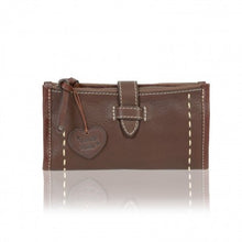 Load image into Gallery viewer, Butterfly Handmade Leather Purse, Zipped Leather Purse
