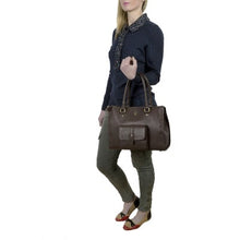 Load image into Gallery viewer, Enid Handmade Leather Tote Cross Body Bag
