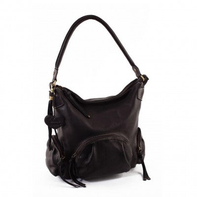 Lenasia Handmade Leather Shoulder Bag. Leather Slouchy Hobo Bag