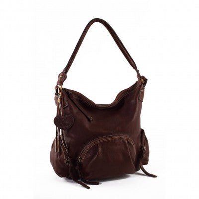 Lenasia Handmade Leather Shoulder Bag. Leather Slouchy Hobo Bag