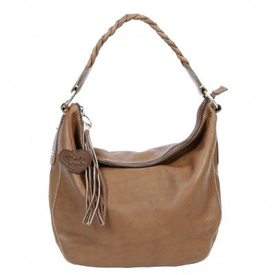 Eldenberry Handmade Leather shoulder Bag, Leather Slouchy Hobo Bag