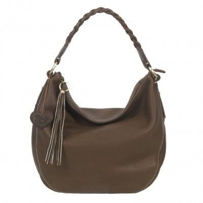 Eldenberry Handmade Leather shoulder Bag, Leather Slouchy Hobo Bag