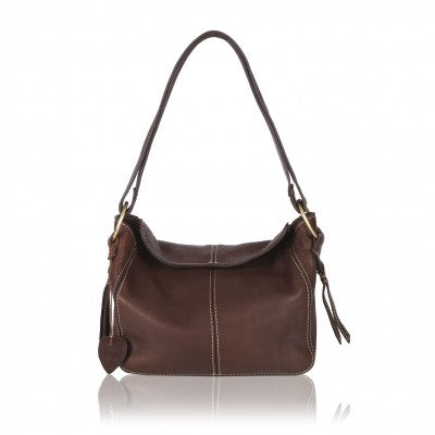 Morellino Handmade Leather shoulder Bag. Leather Slouchy Hobo Bag