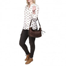 Load image into Gallery viewer, Morellino Handmade Leather shoulder Bag. Leather Slouchy Hobo Bag
