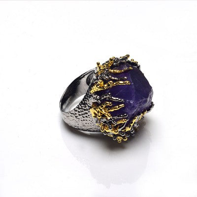 AMETHYST SEA FLOWER RING